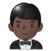 🤵🏿 person in tuxedo: dark skin tone display on Samsung